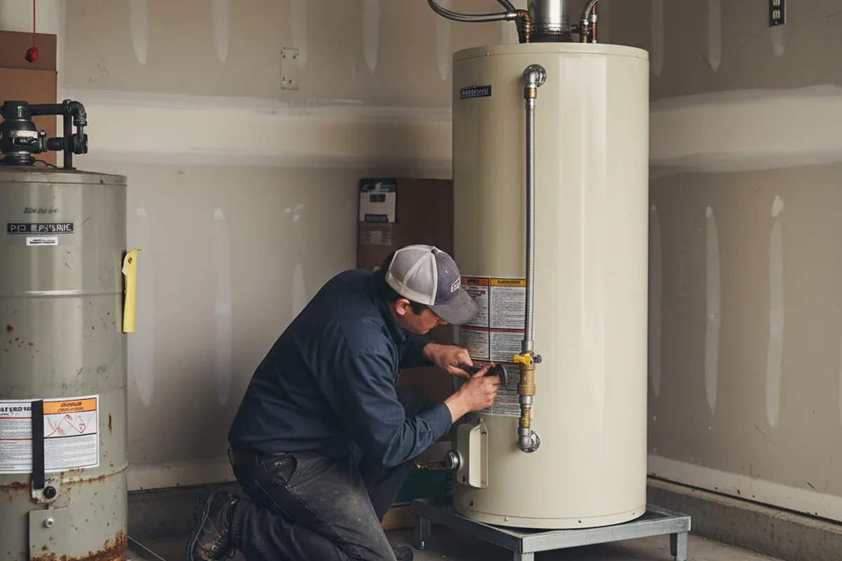 Water heater and shutoff valve replacement in Cropsey